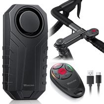 Câmera de alarme de bicicleta 113dB, controle remoto anti-roubo, 60m, IP65, USB-C Câmera de alarme de bicicleta 113dB, controle remoto anti-roubo, 60m, IP65, USB-C