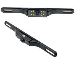 Câmera de backup de carro YIMU, câmera de matrícula com 7 luzes LED, câmera traseira de visão noturna HD, ângulo de visão amplo, câmera de veículo reverso à prova d'água IP69K para carros, SUV, caminhões, trailers, picapes