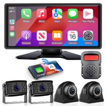 Câmera de backup RV DOUXURY 10,36" 1080P HD 4 câmeras à prova d'água