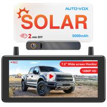 Câmera de backup sem fio AUTO-VOX 7.2 DVR Portable Solar HD 1080P