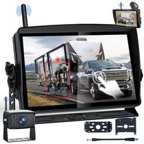 Câmera de backup TECXERLLON RV Wireless HD 1080P 7" Monitor