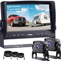 Câmera de backup Yakry Dual RV de 7 polegadas HD Split Split Truck