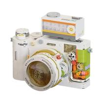 Câmera De Blocos De Montar Retrô Com Acessórios De Lente E Flash Simulado, Presente Para Crianças