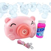 Câmera De Brinquedo Cara De Bichinho Faz Bolha De Sabão