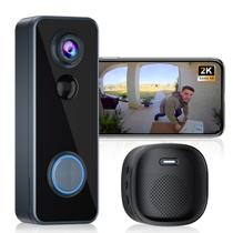 Câmera de campainha sem fio KAMEP 2K HD com Chime e Alexa/Google Câmera de campainha sem fio KAMEP 2K HD com Chime e Alexa/Google