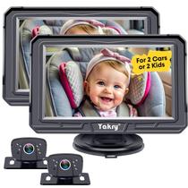 Câmera de carro de bebê Yakry HD 1080P, pacote com 2 câmeras