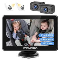 Câmera de Carro para Bebê Itomoro Dual 1080P 7" HD com Visão Noturna