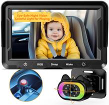 Câmera de Carro para Bebê Wkzay HD 1080P - Visão Noturna de 150° Grande Angular