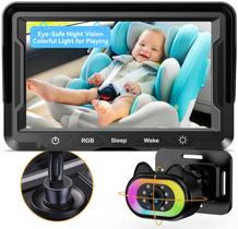 Câmera de Carro para Bebê Wkzay HD 1080P - Visão Noturna de 150° Grande Angular