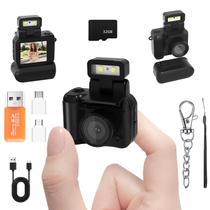 Câmera de chaveiro Mini FHD 1080p 12MP com cartão SD Flash de 32GB
