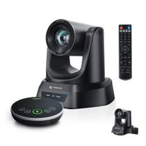 Câmera de Conferência TONGVEO 4K AI PTZ com Zoom Óptico 20X e Caixa de Som Bluetooth