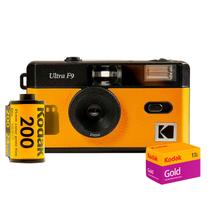 Câmera De Filme Analógica Kodak Ultra F9s Amarela + Filme Kodak Gold Iso 200 24 Poses Câmera De Filme Analógica Kodak Ultra F9s Amarela + Filme Kodak Gold Iso 200 24 Poses