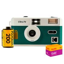 Câmera De Filme Analógica Kodak Ultra F9s Verde + Filme Kodak Gold Iso 200 24 Poses Câmera De Filme Analógica Kodak Ultra F9s Verde + Filme Kodak Gold Iso 200 24 Poses