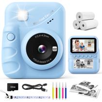 Câmera de impressão instantânea CalineGam Kids 48MP 32GB Azul +3Y Câmera de impressão instantânea CalineGam Kids 48MP 32GB Azul +3Y
