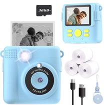 Câmera de impressão instantânea ESOXOFFORE Kids com vídeo 1080P azul Câmera de impressão instantânea ESOXOFFORE Kids com vídeo 1080P azul