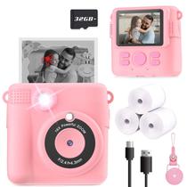 Câmera de impressão instantânea ESOXOFFORE para crianças com cartão SD de 32GB Câmera de impressão instantânea ESOXOFFORE para crianças com cartão SD de 32GB