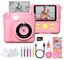 Câmera de impressão instantânea FUNKAM para crianças 2.4 HD 1080P rosa