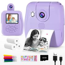 Câmera de impressão instantânea GKTZ Kids 1080P HD com cartão e papel de 32 GB Câmera de impressão instantânea GKTZ Kids 1080P HD com cartão e papel de 32 GB