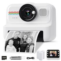Câmera de impressão instantânea HiMont Kids 1080P HD com 3 rolos de papel