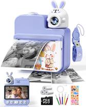 Câmera de impressão instantânea Hittymoon Kids 3,0” com cartão TF de 32 GB roxo Câmera de impressão instantânea Hittymoon Kids 3,0” com cartão TF de 32 GB roxo