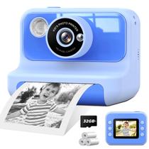 Câmera de impressão instantânea LETSHAHA Kids 20MP 1080FHD Azul