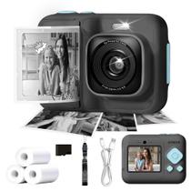 Câmera de impressão instantânea para crianças ETIKEZ 1080P 32GB 3 rolos Câmera de impressão instantânea para crianças ETIKEZ 1080P 32GB 3 rolos