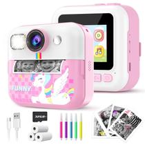 Câmera de impressão instantânea TKECWOB Kids 3-12 anos com cartão SD de 32GB