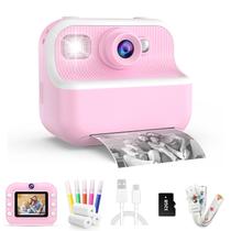 Câmera de impressão instantânea TOZDTO Kids 1080P HD 3-12 anos rosa Câmera de impressão instantânea TOZDTO Kids 1080P HD 3-12 anos rosa