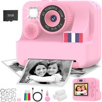 Câmera de impressão instantânea Yosfeng para crianças com cartão SD de 32GB Câmera de impressão instantânea Yosfeng para crianças com cartão SD de 32GB