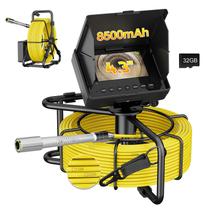 Câmera de inspeção para esgoto EIXAUP 30 m com tela HD de 4,3" e câmera de 23 mm à prova d'água Câmera de inspeção para esgoto EIXAUP 30 m com tela HD de 4,3" e câmera de 23 mm à prova d'água