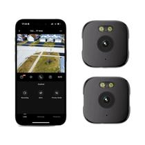 Câmera De Janela Com Visão Noturna Em Cores, 2PCS, Wi-Fi 2.4/5GHz, Resolução De 3MP, Câmera IP