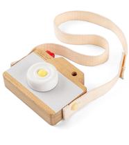 Câmera de madeira Pretend Play Toy Bimi Boo com alça