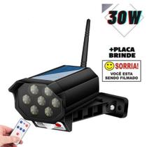 Camera de Monitoramento Falsa com Led e Sensor de Presença IP65 Prova de Agua para Fachada Casa Quintal Escritório Igreja Oficina