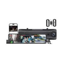 Câmera De Painel Com Espelho Retrovisor De 10 Polegadas, 3 Câmeras, Wi-Fi, Tela Sensível Ao Toque,