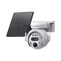 Câmera De Painel Solar 6MP 4G WiFi Visão Noturna Bateria Solar Vídeo Bidirecional PIR Vigilância De