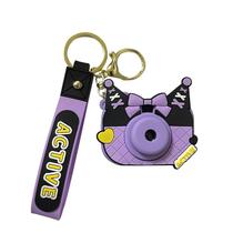 Câmera de projeção Kuromi Keychain Pink Heart Design