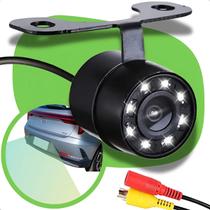 Câmera De Re Automotiva 8 Leds Hd Infravermelho Visão Noturna Colorida Universal Veicular Carro Borb