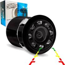 Câmera de Ré Automotiva Colorida Led Visão Noturna Traseira CR300