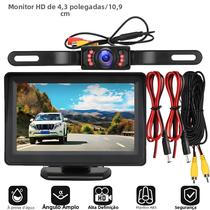 Câmera De Ré Automotiva HD À Prova d'Água Com 8 LEDs E Monitor LCD De 4.3 Polegadas - Sistema Câmera De Ré Automotiva HD À Prova d'Água Com 8 LEDs E Monitor LCD De 4.3 Polegadas - Sistema
