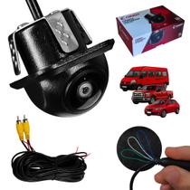 Câmera de Ré Automotiva Modelo Tartaruga 180 Full HD AHD CVBS Olho de Peixe Visão Noturna IP67 Universal 12V