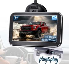 Câmera de Ré LeeKooLuu 7" HD 1080P com Visão Noturna e Alcance de 10 m Câmera de Ré LeeKooLuu 7" HD 1080P com Visão Noturna e Alcance de 10 m