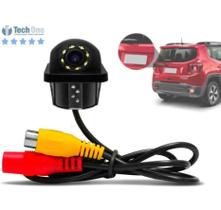 Câmera De Ré Parachoque Infravermelho Led Noturna 18,5mm Preto