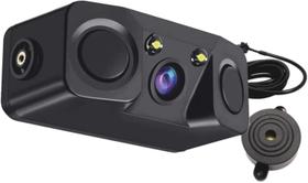 Câmera de ré roadstar rs232br pro line 120 cmos 2 leds com sensor e aviso sonoro visão noturna ip67