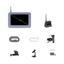 Câmera De Ré Sem Fio Alimentada Por Energia Solar Com Monitor De 5 Polegadas Para Caminhão Trailer