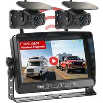 Câmera de Ré Venluna Dupla Sem Fio 7" 1080P Solar IP69