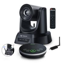 Câmera de sala de conferência PTZ TONGVEO 3X 60fps com microfone Bluetooth