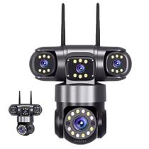 Camera de Segurança 4 Lentes HD WiFi PTZ App Grava Voz 360 Graus Microfone Audio Sensor Presença Vigilancia Proteçao Camera de Segurança 4 Lentes HD WiFi PTZ App Grava Voz 360 Graus Microfone Audio Sensor Presença Vigilancia Proteçao