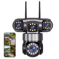 Camera de Segurança 4 Lentes HD WiFi PTZ Grava Voz App Sensor Movimento 360 Graus Audio Microfone Vigilancia Proteçao Camera de Segurança 4 Lentes HD WiFi PTZ Grava Voz App Sensor Movimento 360 Graus Audio Microfone Vigilancia Proteçao