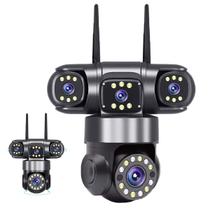 Camera de Segurança 4 Lentes Wifi HD 360 Graus PTZ App Grava Voz Sensor Movimento Audio Microfone Vigilancia Camera de Segurança 4 Lentes Wifi HD 360 Graus PTZ App Grava Voz Sensor Movimento Audio Microfone Vigilancia