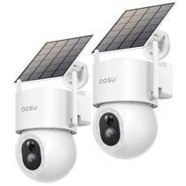 Câmera de segurança AOSU Solar Wireless 3K 5MP com holofote 2Pk